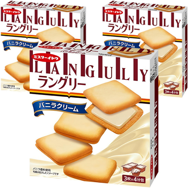 랑그리 바닐라향 크림 샌드, 132g, 3개