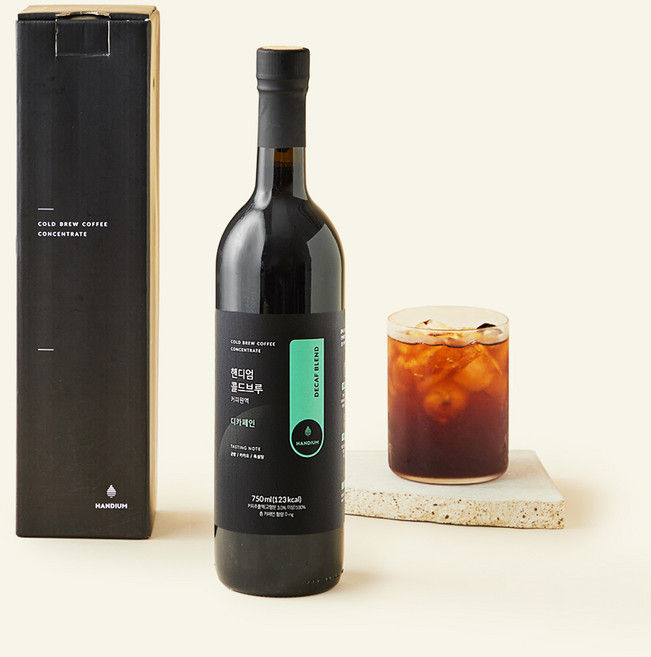 핸디엄 콜드브루 커피원액 디카페인 DECAF BLEND, 750ml, 1개