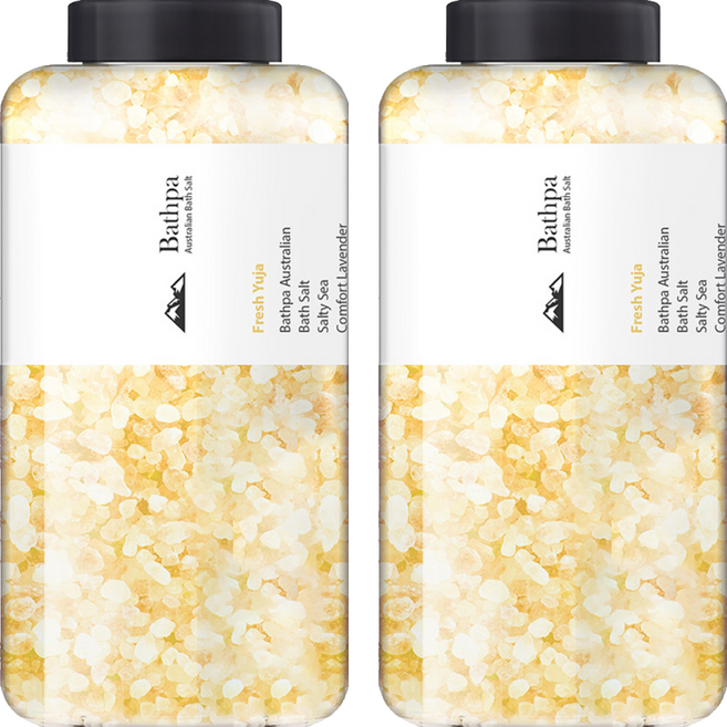 바스파 오스트레일리안 바스 솔트 유자향, 1.2kg, 2개