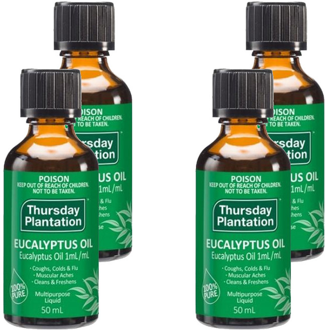 Thursday Plantation 星期四農莊 精油 尤加利, 50ml, 4瓶