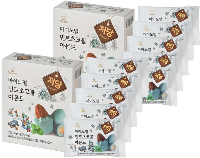 마이노멀 민트초코볼 아몬드, 150g, 2개