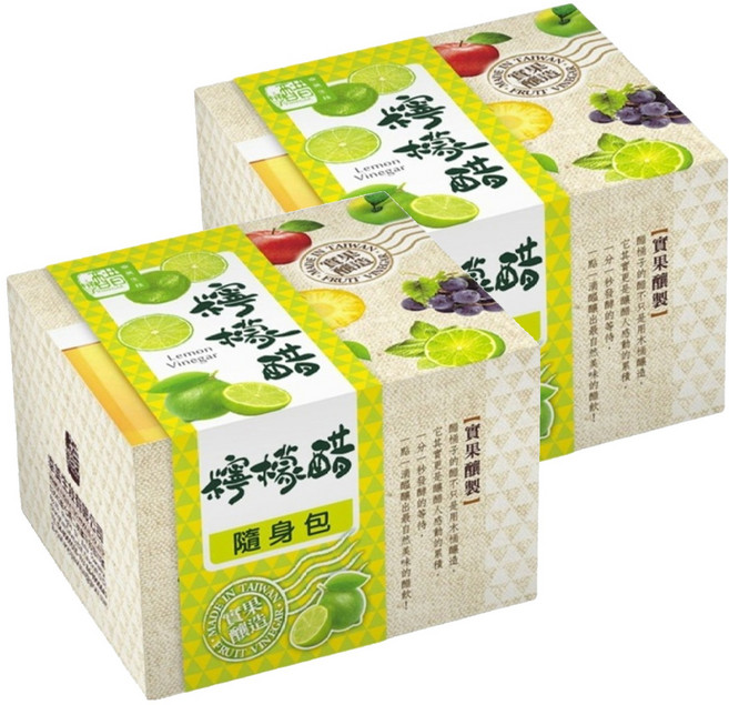 醋桶子 果醋隨身包 檸檬醋 10包, 330ml, 2盒