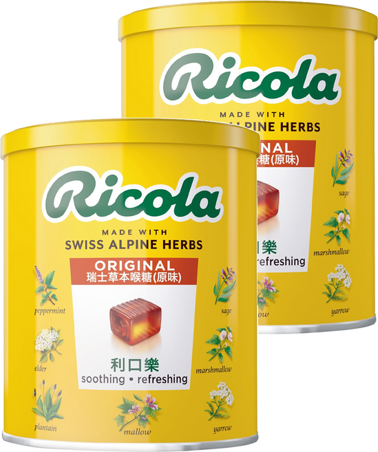 Ricola 利口樂 草本喉糖 原味, 250g, 2罐