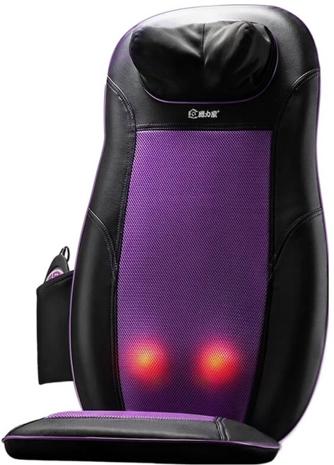 MOLIJIA 魔力家 M619摩術大師頸背多功能按摩椅墊 多合一功能 溫熱按摩, BY060019, 奢華紫