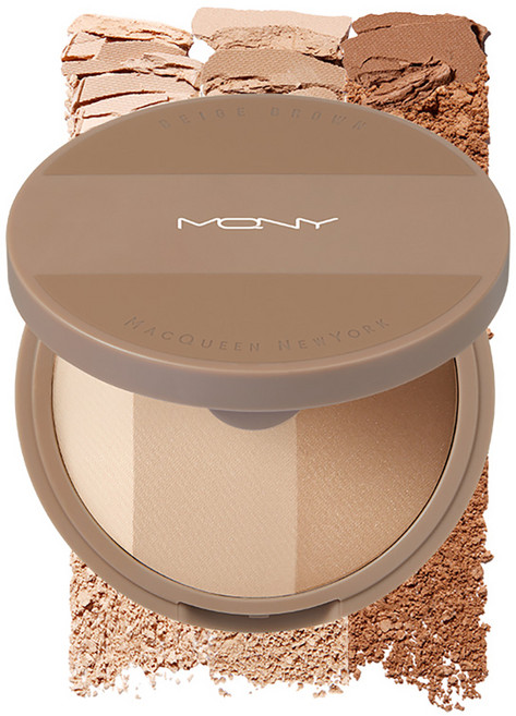 맥퀸뉴욕 페이크 업 3색 쉐딩 9g, 베이지브라운, 1개