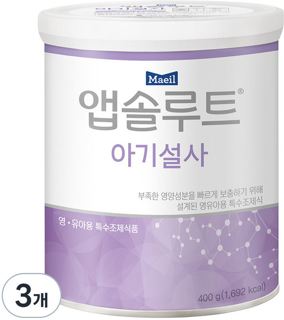 앱솔루트 아기설사 분유, 400g, 3개