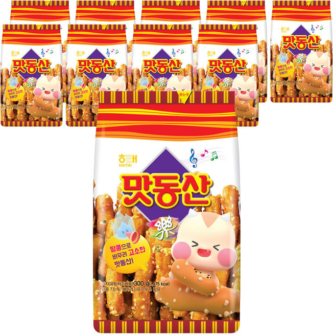 해태제과 맛동산, 300g, 10개