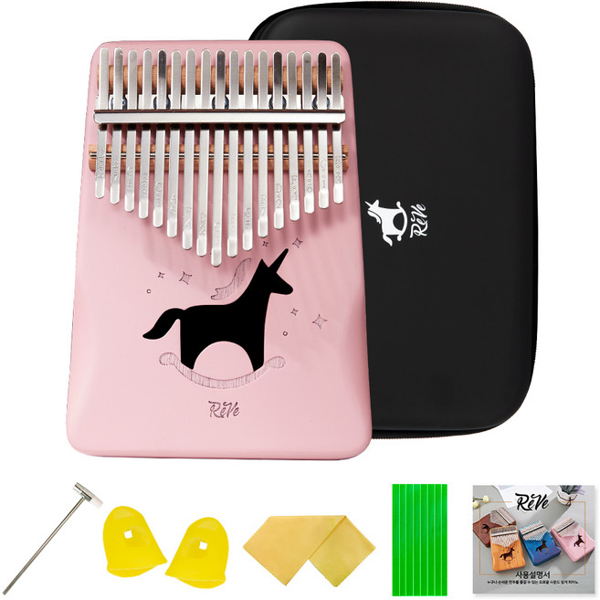 레브악기 어쿠스틱 마호가니 17음계 칼림바 + 하드케이스 세트 RK10P, 1세트