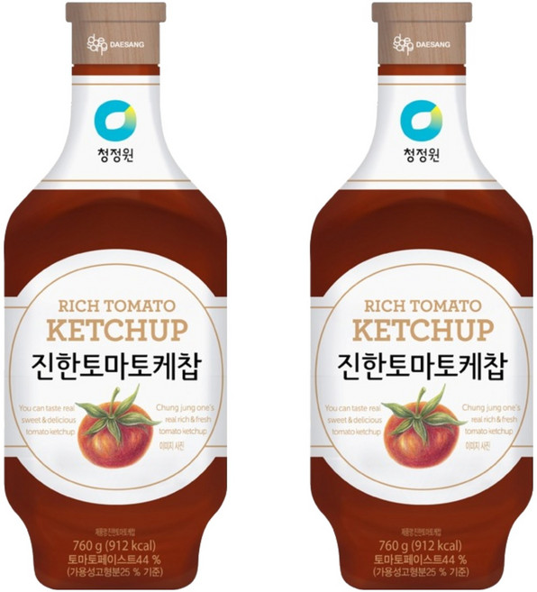 대상 청정원 진한케찹, 760g, 2개
