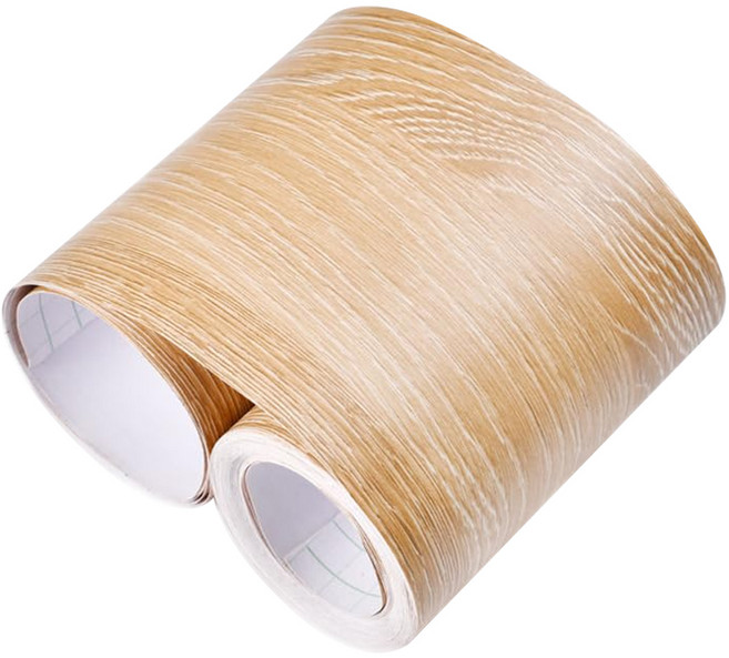 iINDOORS 英倫家居 木紋踢腳線 腰線貼 10 x 0.1m, 木紋 淺咖啡色, 1個