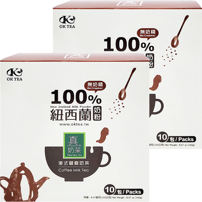 歐可茶葉 港式鴛鴦奶茶, 24g, 10包, 2盒