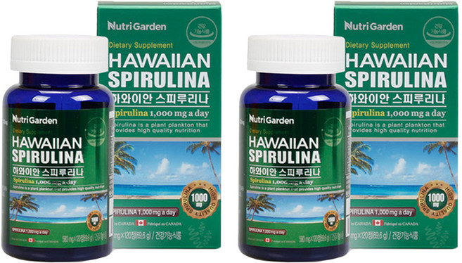 뉴트리가든 하와이안 스피루리나, 120정, 2개