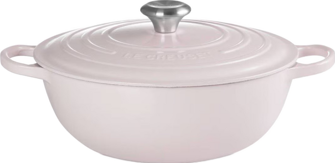 LE CREUSET 典藏琺瑯鑄鐵鍋媽咪鍋, 24cm, 粉色, 1個