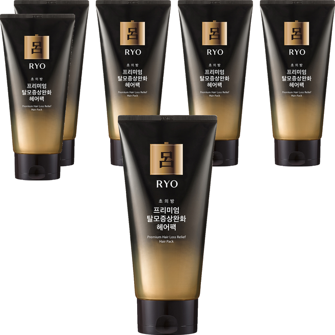 려 초의방 프리미엄 탈모증상완화 헤어팩, 6개, 300ml