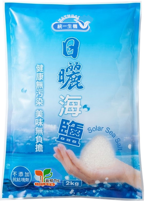 統一生機 日曬海鹽, 2kg, 1袋