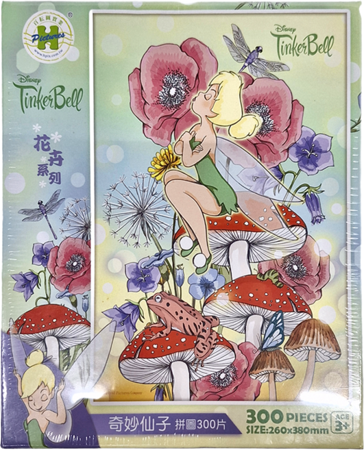 HUNDRED PICTURES 百耘圖 Tinker Bell 花卉系列 拼圖 380 x 260mm 3歲以上, 300片, 奇妙仙子, 1盒