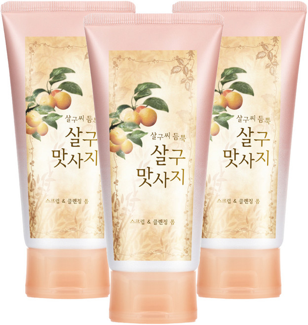 LG생활건강 살구 스크럽 앤 클렌징 폼, 120g, 3개