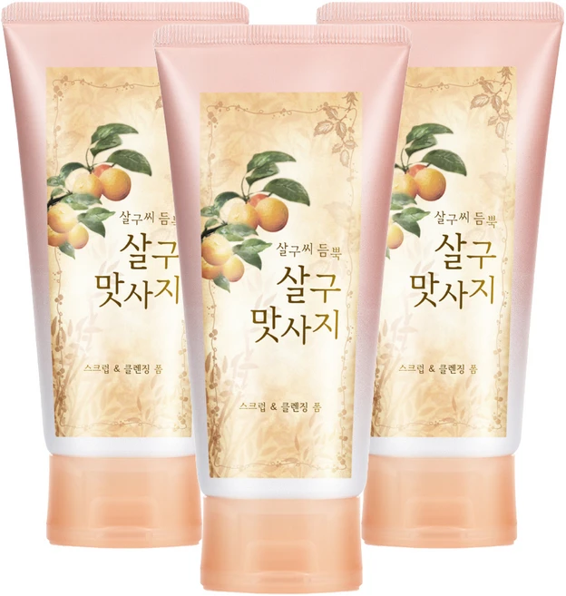 LG생활건강 살구 스크럽 앤 클렌징 폼, 120g, 3개 - 쿠팡