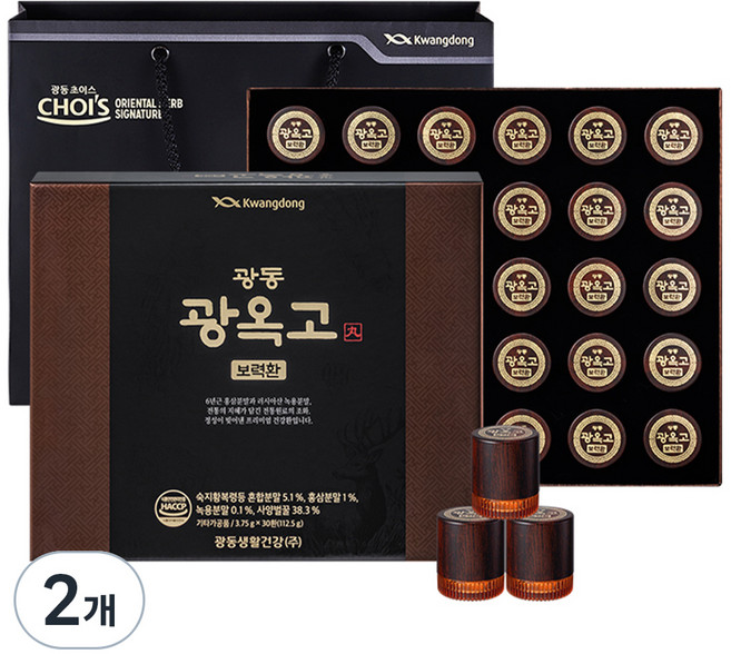 광동 광옥고 보력환 30환+전용쇼핑백, 2개, 112.5g