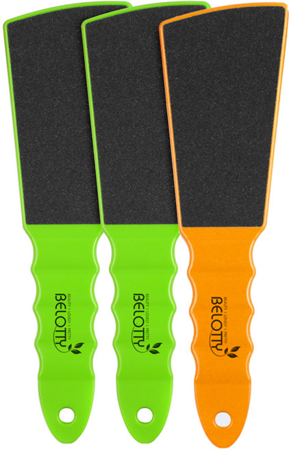 벨로티 빅커브 샌딩 양면 풋파일 발각질제거기 색상 랜덤발송, 1개입, 3개