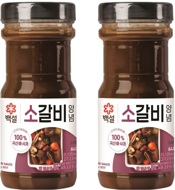 백설 소갈비 양념, 840g, 2개