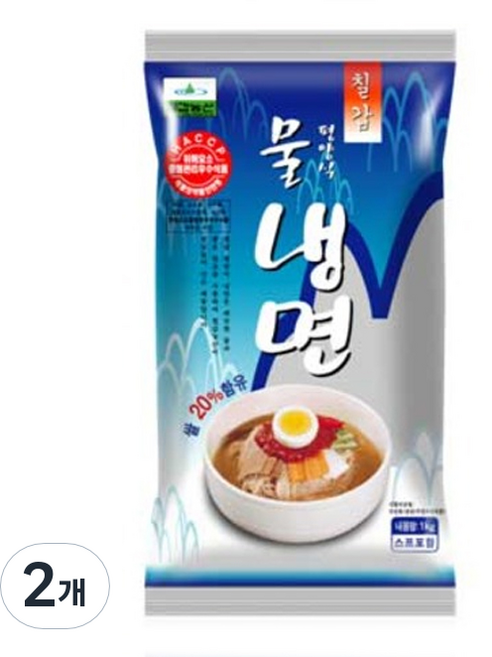 칠갑농산 평양식 물냉면 1호, 750g, 2개