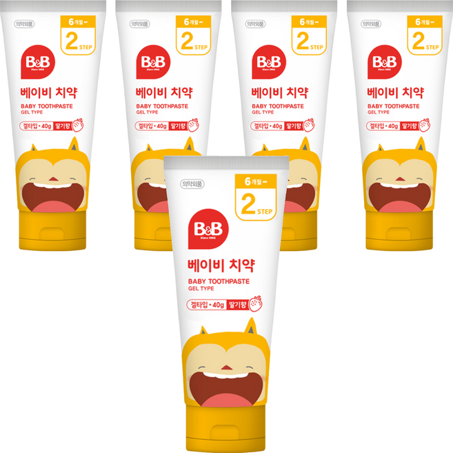비앤비 베이비지 치약, 40g, 5개