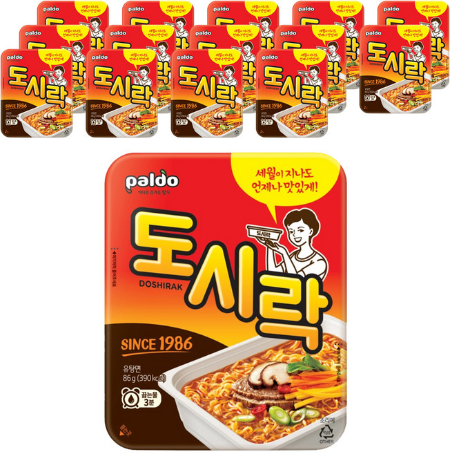 팔도도시락 컵라면 86g, 15개