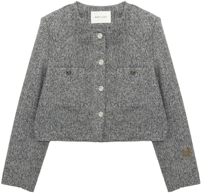 BURU N JUDY 女款毛呢口袋短版夾克 BORKJK501B