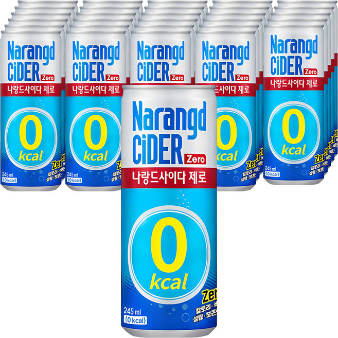 나랑드사이다 제로, 245ml, 48개