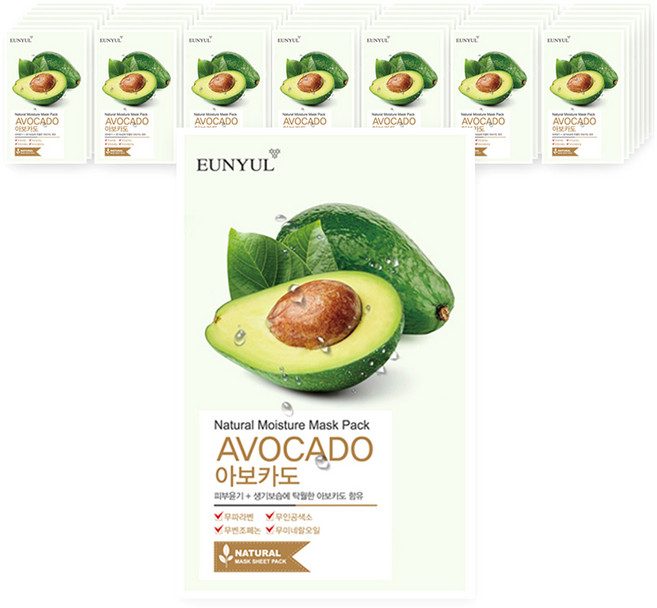 은율 내츄럴 아보카도 마스크팩, 1개입, 50개
