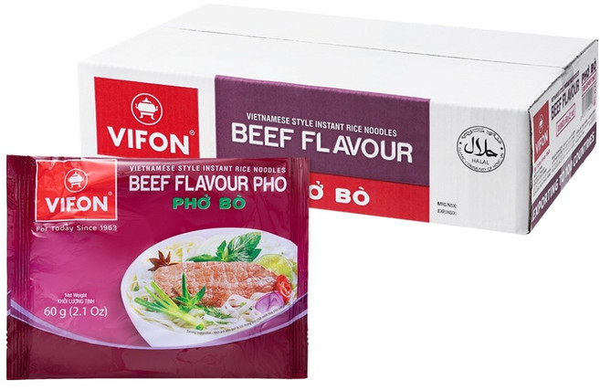 비폰 포보 베트남 쌀국수 즉석라면 소고기맛, 60g, 30개