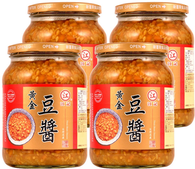 江記 黃金豆醬 無添加防腐劑、人工色素, 840g, 4罐