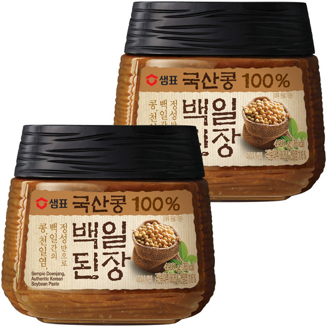 샘표 국산콩 백일된장, 450g, 2개