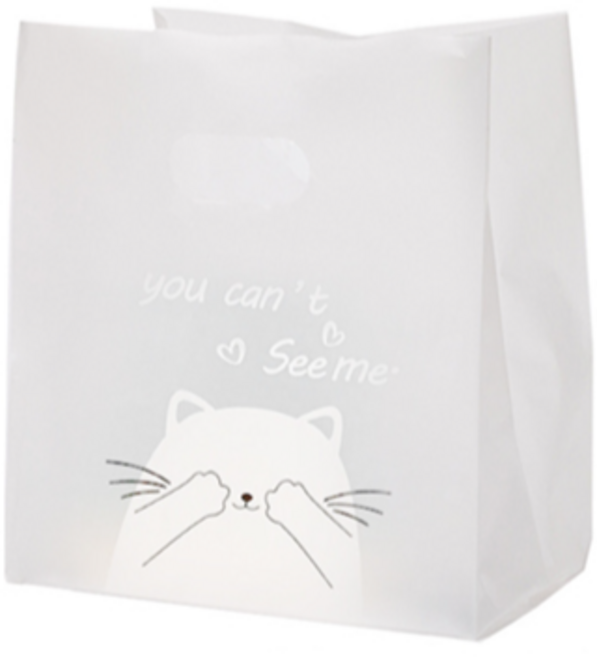 마켓감성 샐러드 디저트 포장 가방 중형, 5, 50개