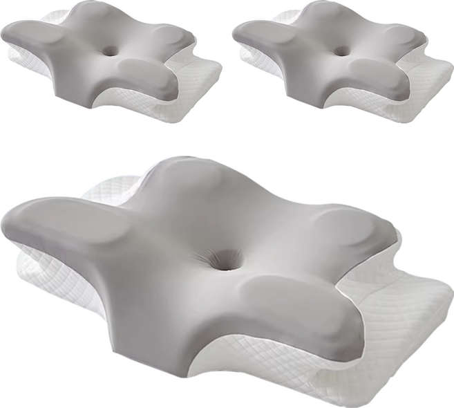 SUD 萬用護頸雙翼記憶枕, 灰色, 3個