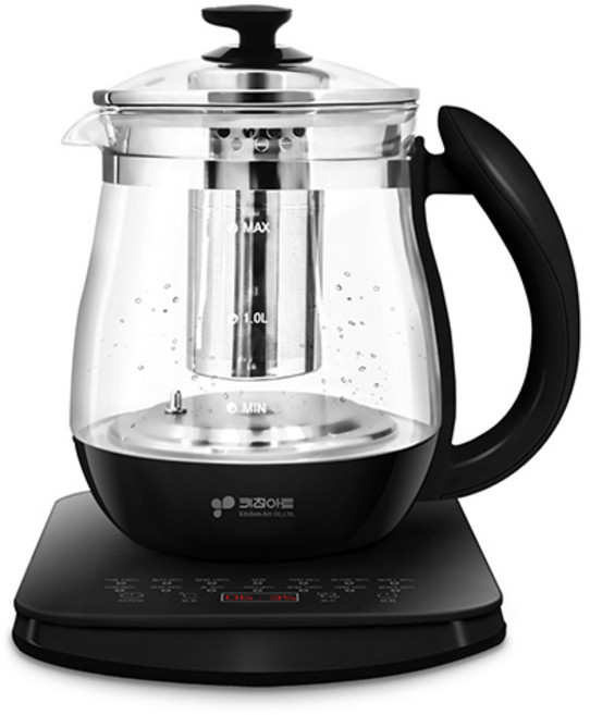 키친아트 쏘렐 프리미엄 더글라스 무선 전기 티포트 1.7L, KIA-EK15(블랙)