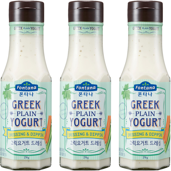 Fontana 希臘優格醬, 270g, 3個