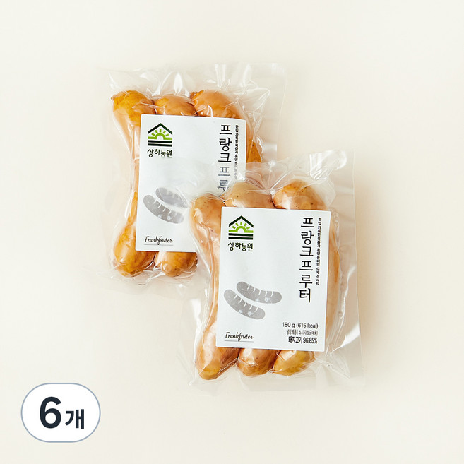 상하농원 프랑크푸르터, 180g, 6개