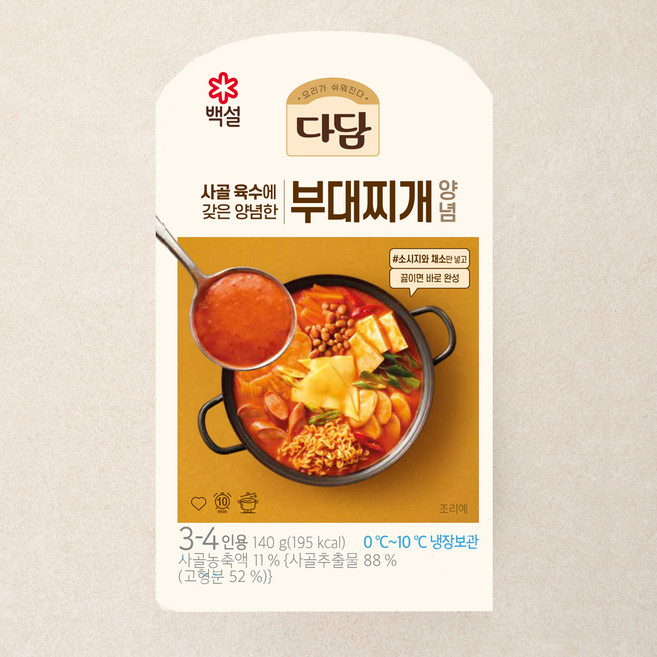 다담 부대찌개 양념, 140g, 1개