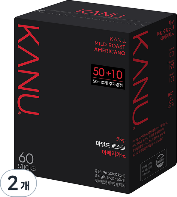 카누 마일드 로스트 아메리카노, 1.6g, 60개입, 2개