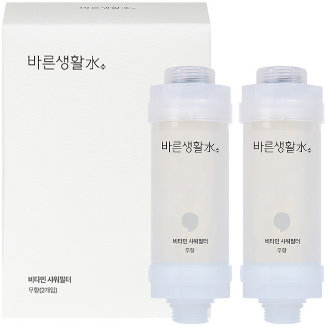 바른생활수 비타민 샤워필터, 2개, 무향