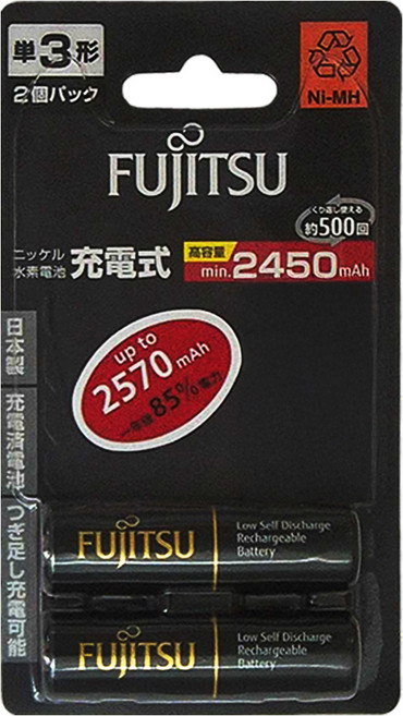FUJITSU 富士通充電池 HR-3UTHC 低自放 AA/3號, 2個, 1組