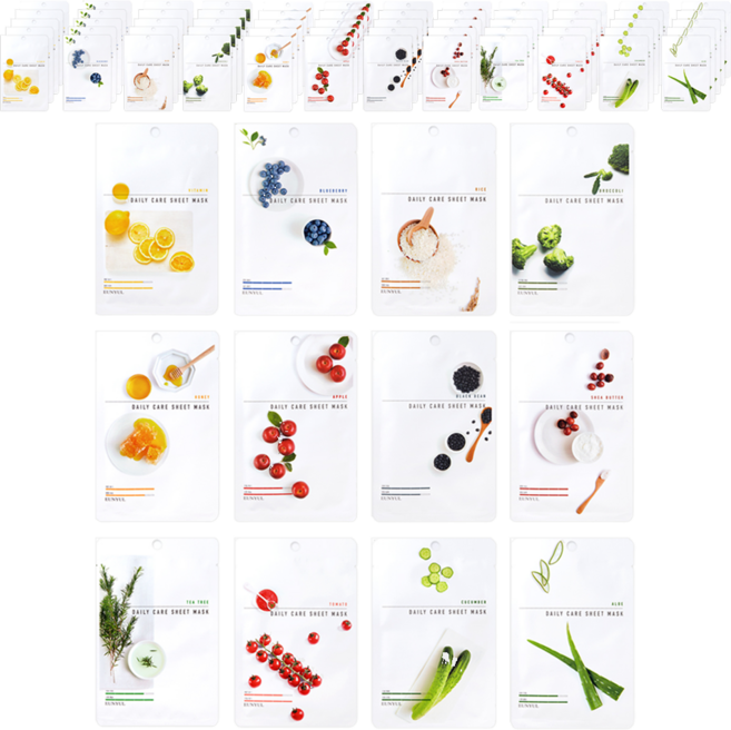 은율 데일리 케어 시트 마스크 12종 x 2p, 24개입, 3개
