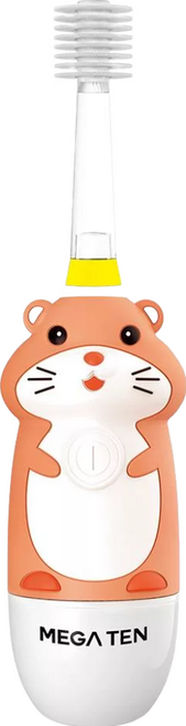 MEGA TEN 兒童電動牙刷, 哈姆太郎 橘色, 1支, MEGA TEN kids sonic