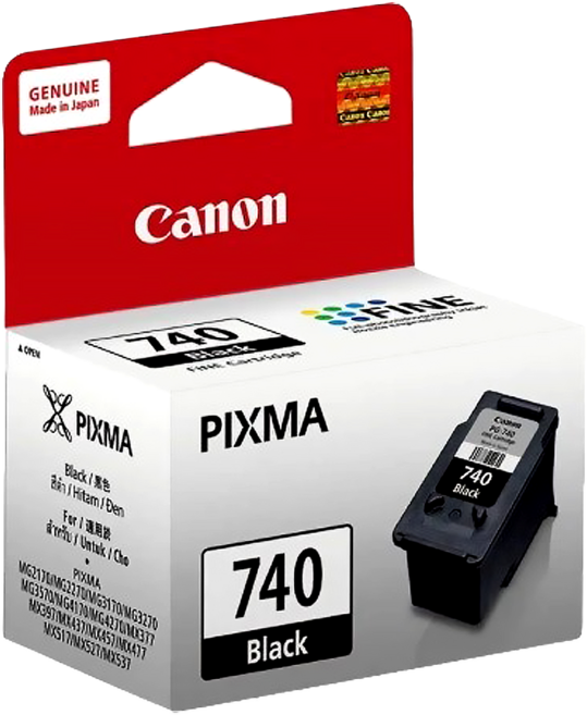 Canon 佳能 原廠墨水匣 PG-740 8ml, 黑色, 1個