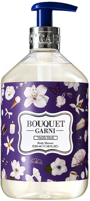 부케가르니 프레그런스드 바디워시 바닐라머스크, 520ml, 1개