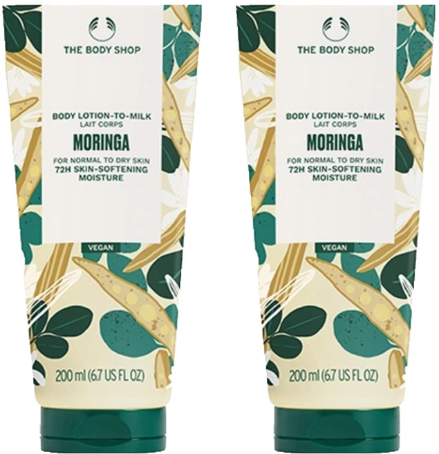 더바디샵 투 밀크 바디로션 모링가향, 200ml, 2개 - 쿠팡