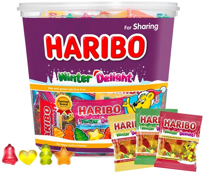 하리보 윈터 딜라이트 젤리 82개입, 980g, 1개 - 쿠팡