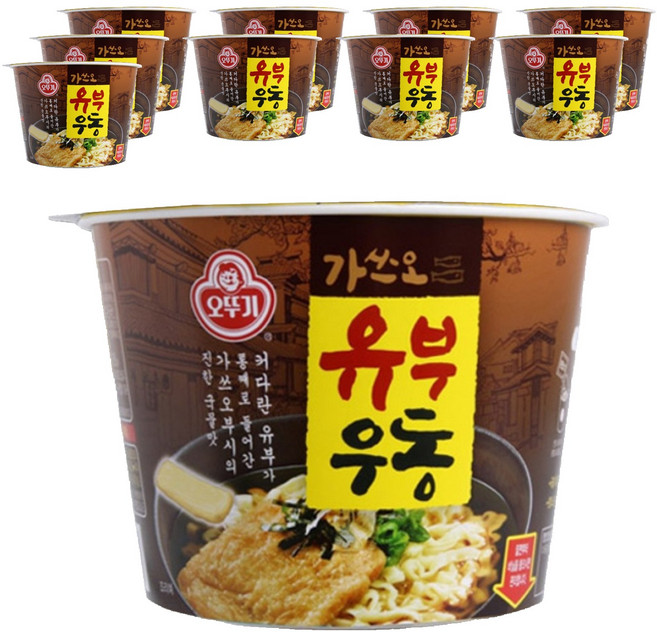OTOKI 不倒翁 豆皮烏龍麵杯麵, 100g, 10個